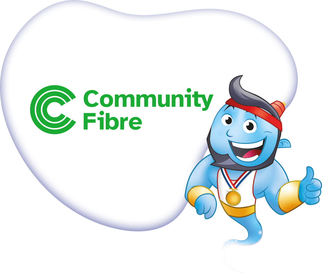Community Fibre logo with Genie