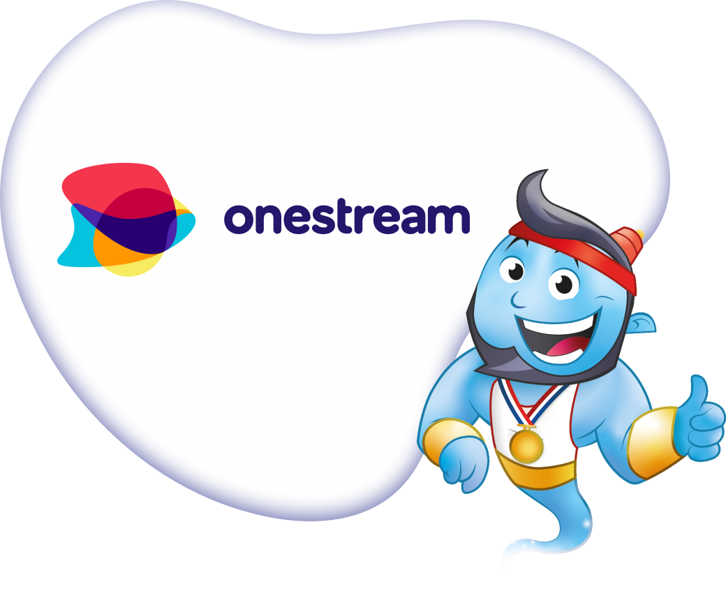 Onestream logo with Genie