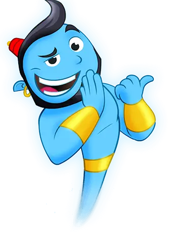 Genie with tablet