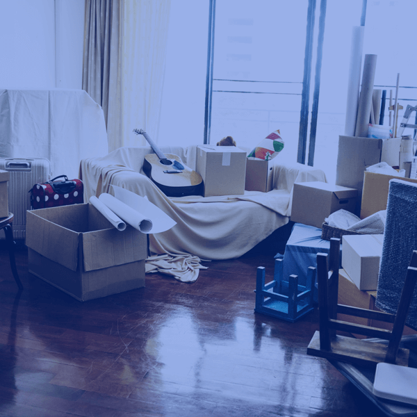 Boxes and furniture to pack