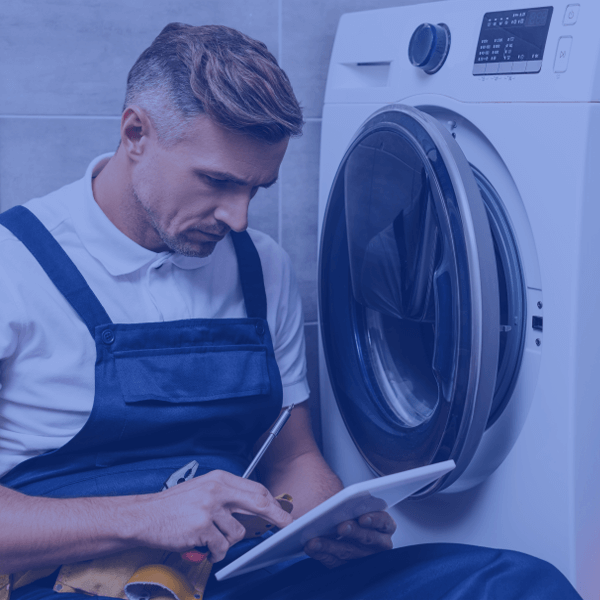 Setting up the washing machine